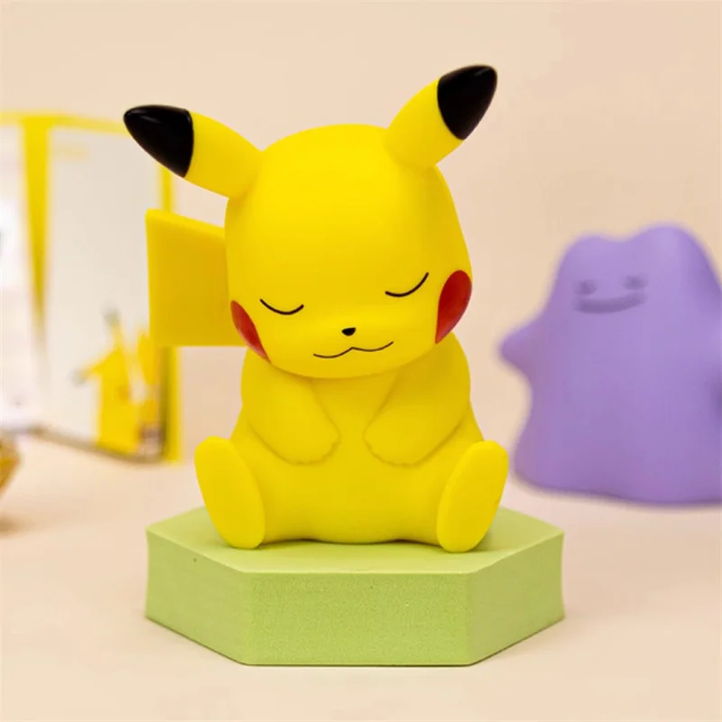 Kawaii Pokemon Pikachu Mini Night Light Cartoon Cute Bedroom Bedside Lamp Led Lights Desktop Decorations Children Holiday Gifts