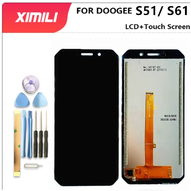 

100% Test Original S61 For DOOGEE S51 S61 PRO LCD Display Touch Screen Digitizer For S 61 Assembly Replacement