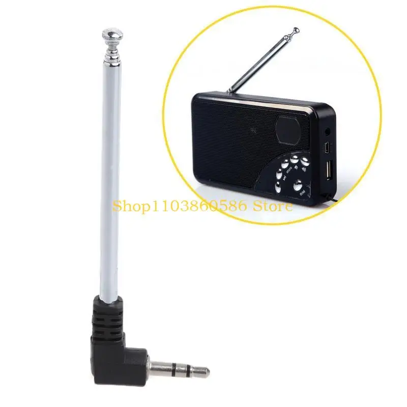 242A 3.5mm FM Radio Receiver Antenna Retractable Aerial Multi-Purpose Radio