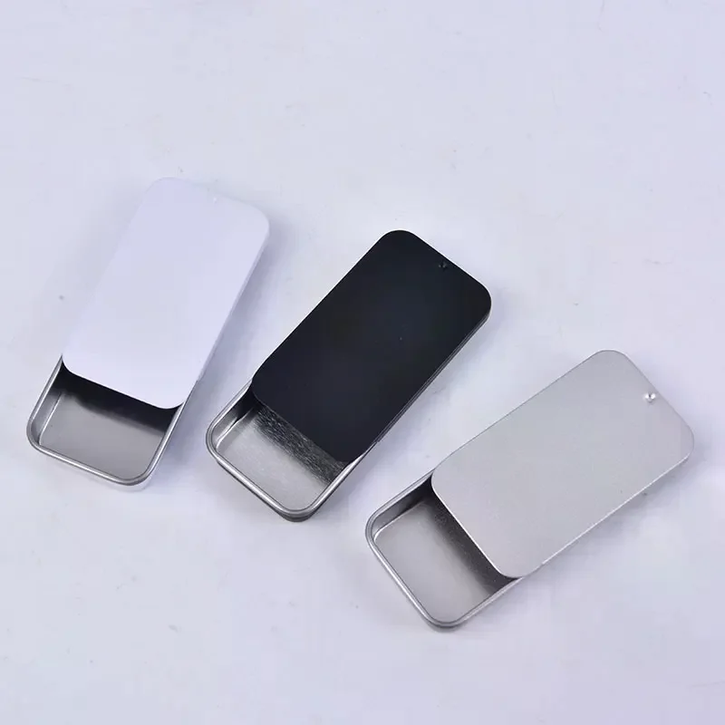 1PC Mini Iron Box Slide Cover Storage Box Wedding Portable Tin Boxes Container