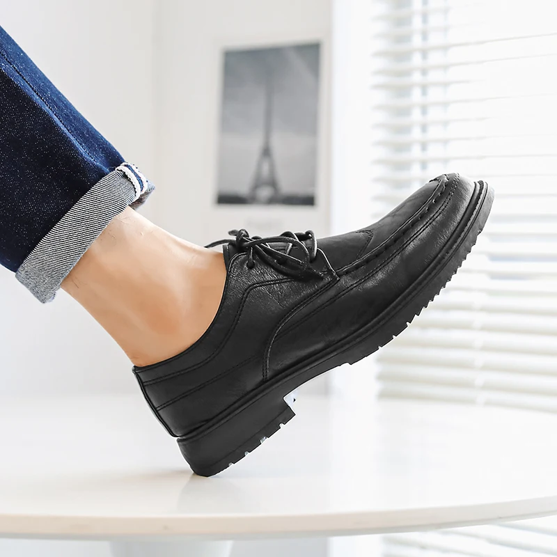 

High Quality Driving Shoes Men Dress Shoes Business Formal Breathable Leather Men Casual Shoes Italian Luxury Brand Non-slip Men