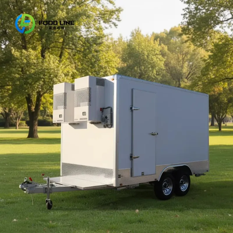 Customized Commercial Dual Zone Refrigerated Box Trailer for Cold Chain Transport Catering and Event Cooling