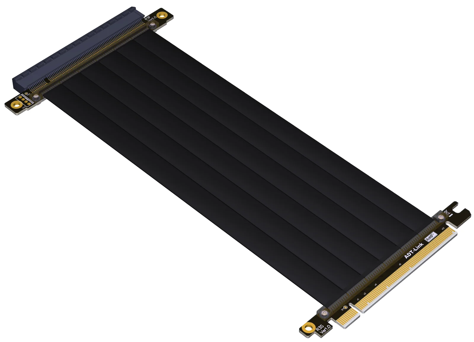The ADT graphics card extension cable PCI-E 3.0x16 is placed vertically in the case R33SF/ R33SL/R33SR
