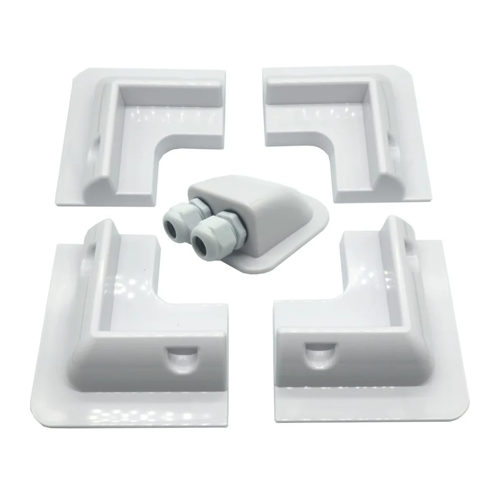Solar Panel Mount Bracket ABS Drill Free Roof Base For RV Camper Caravan Yacht Boat Cable Entry Housing Connector Kit