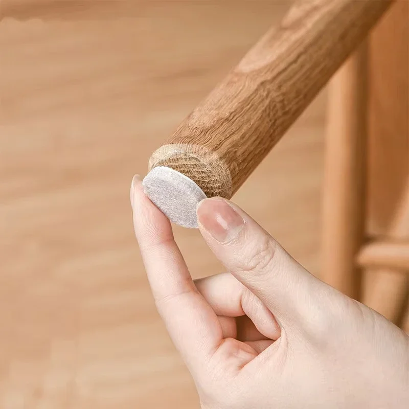 45/72Pcs Thicken Self Adhesive Felt Chair Leg Pads Floor Protectors Furniture Legs Table Leg Covers Round Bottom Anti-Slip Pads