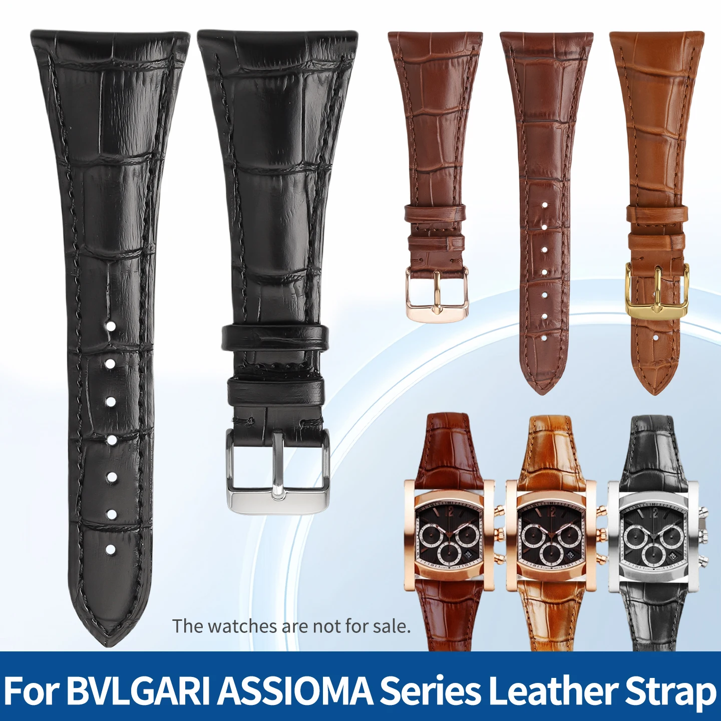 

Для BVLGARI ASSIOMA Series AA48C13 AA44C13 AAP48 ремешок для часов из воловьей кожи большой размер ремешок для часов из натуральной кожи 26 мм 28 мм ремень