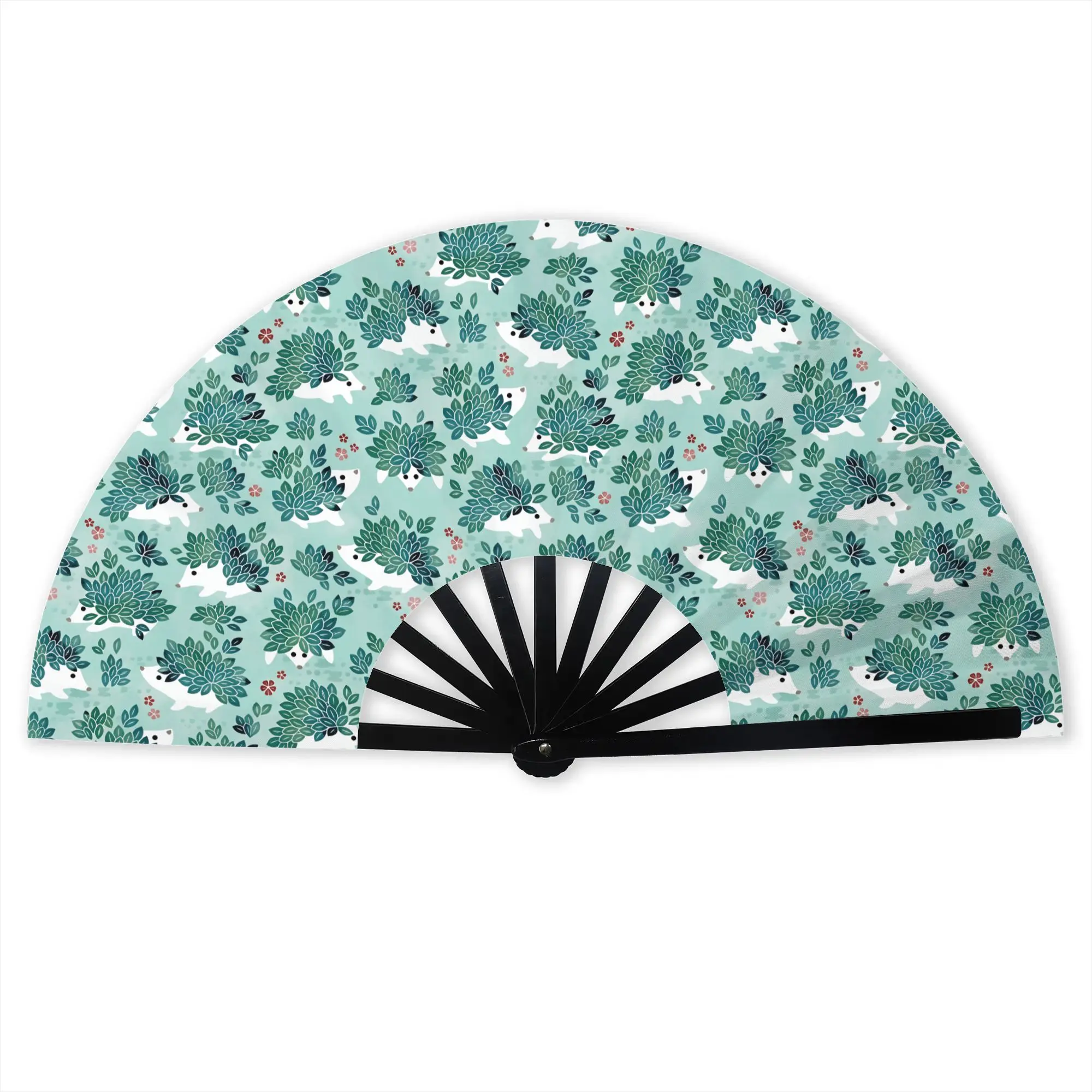 Furze Pig Hedge Hog  Portable Pocket Fan Outdoor Nocturnal Animals  Folding Fan Chinese Dance Cooling Handheld Fans