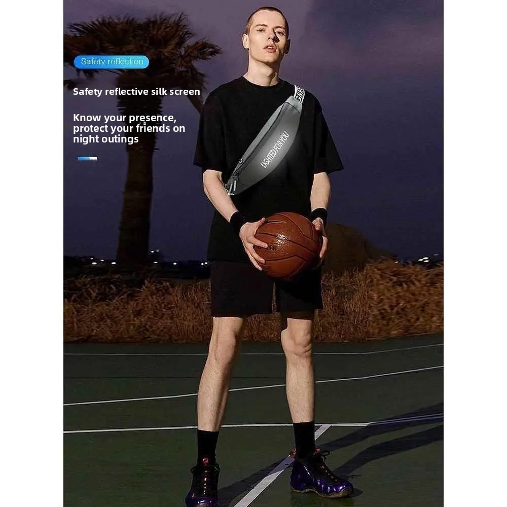 Men's Fanny Pack High End Outdoor Sports Trendy Mobile Phone Running Cycling Large Capacity Unisex Invisible Waterproof Cross...