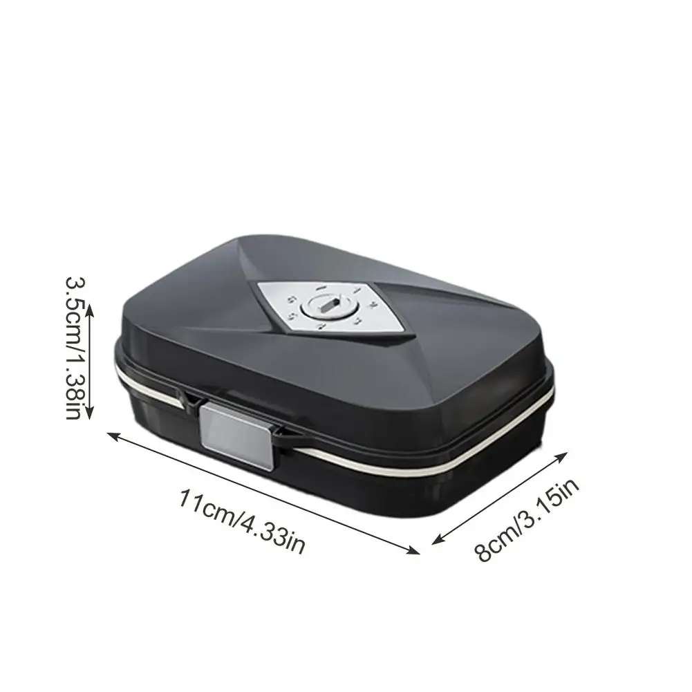 Silicone Sealed Pill Case 7-compartment Pill Box Organizer Double Layer Travel Case with Moisture-proof Buckle Sliding Time