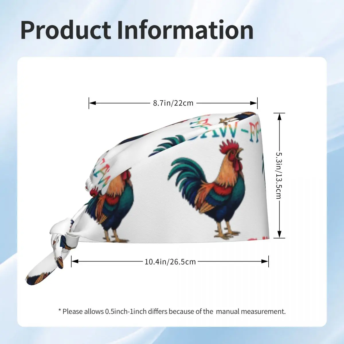 Chapeau de gommage de travail F-CAW-F, chapeaux d'allaitement de poulet unisexe pour femmes, casquette médicale tendance, support réglable, casquettes de travail pour cheveux longs