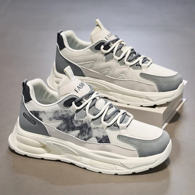 2024 New Outdoor Shoes for Men Casual Sneakers for Men Fashion Breathable Running Shoes Lace Up Tennis Shoes Zapatillas Hombre
