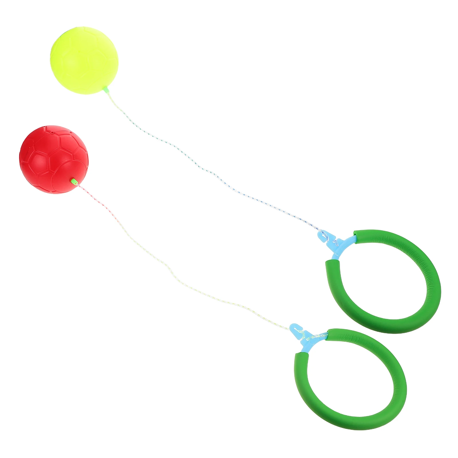 

2 Pcs One-legged Spinning Ball Flashing Jump Rings Balance Ankle Skipping Toys Children's Bouncing Fitness Glowing