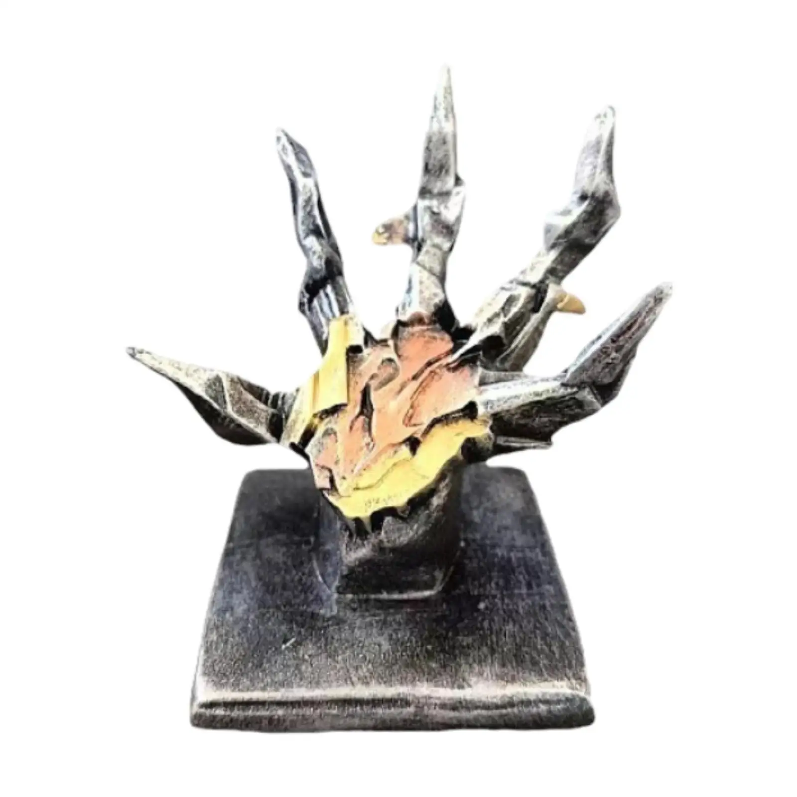 Phone Holder Stand Ornament Collectible Halloween Hand Statue Evil Hand Sculpture for Bookshelf Holiday Bedroom Party Fireplace