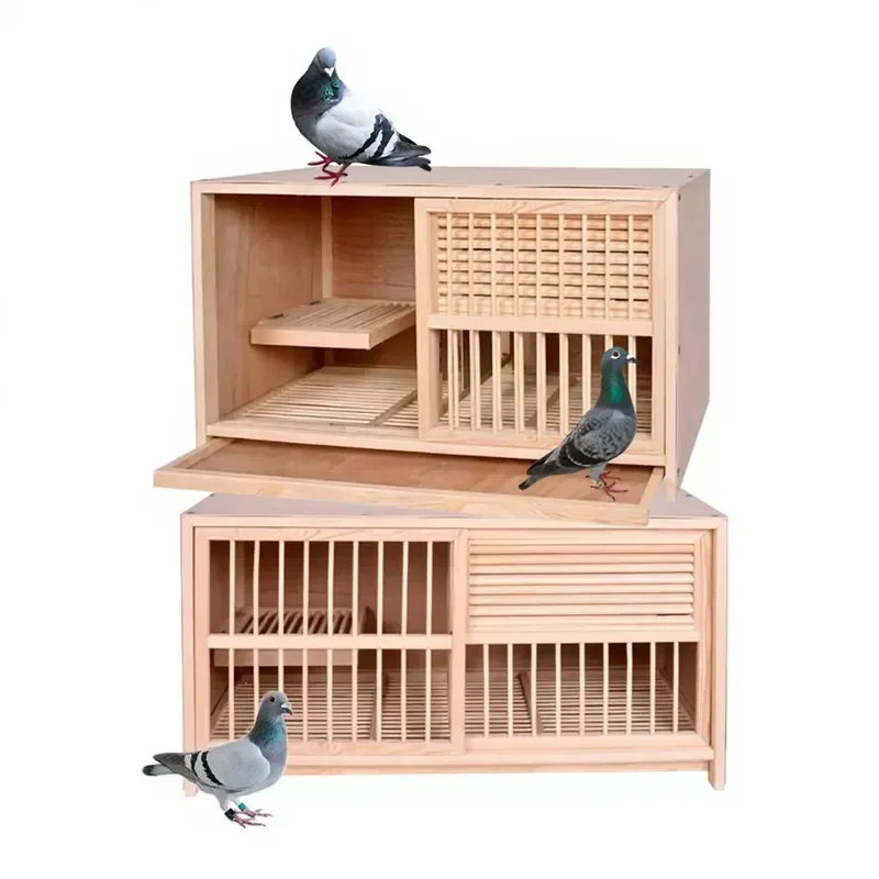 Hot Sale All Seasons Modular Wooden Bird Products Racing Pigeon Nest Box Wood Dove Pigeon Breeding Cage for Pigeons