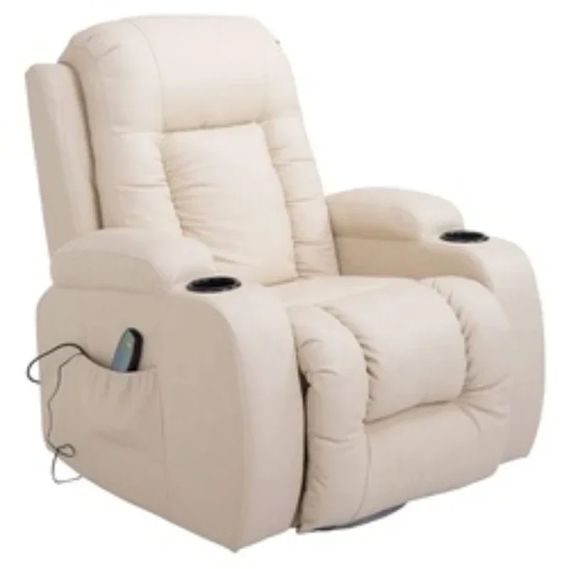 Luxury High End Relaxing Modern 360 Degree Swivel Power PU Leather Sofa Massage Recliner Chair For Living Room