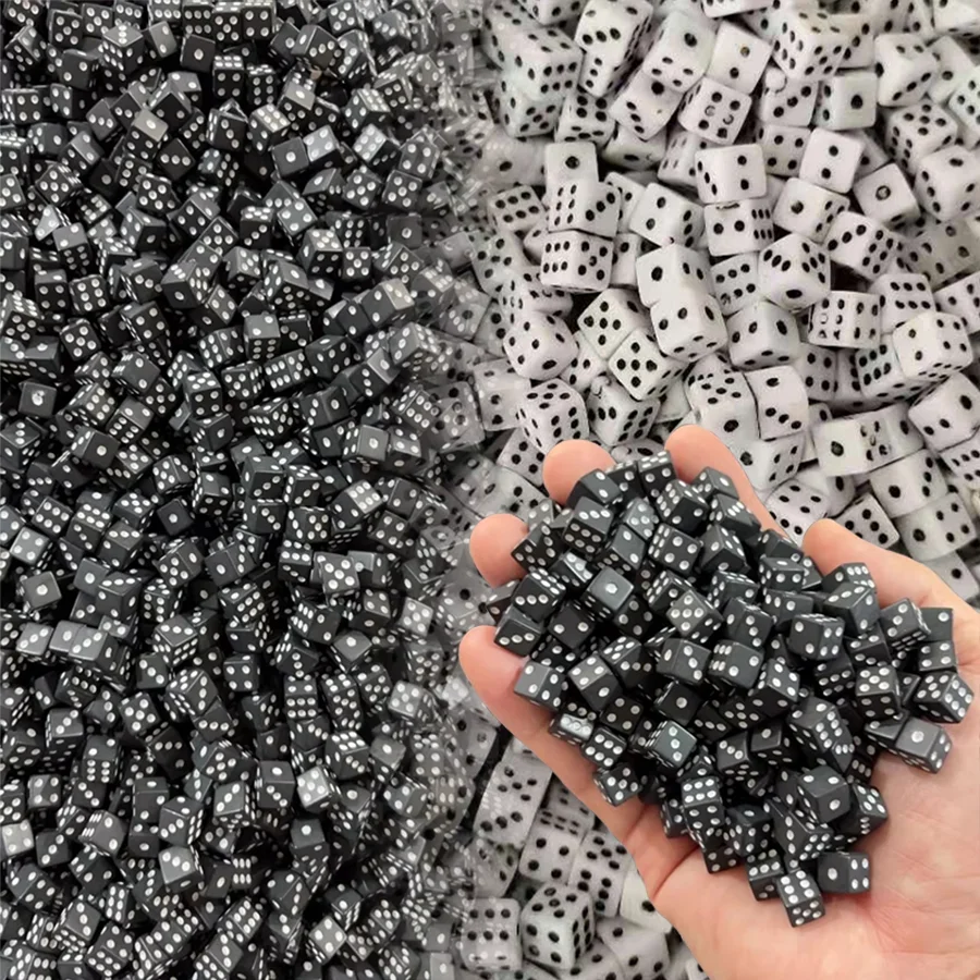 

50/120/200/300pcs Mini Six Sides Acrylic Dice 8mm Gathering Festival Party Board Card Game Props Entertainment Supplies XJM