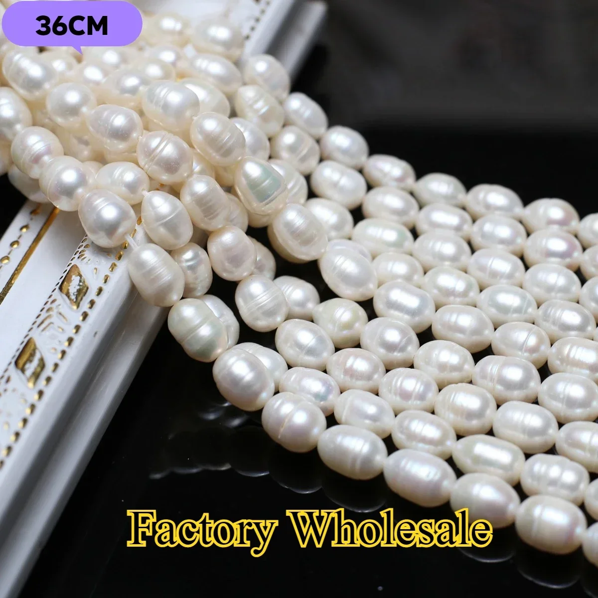A Natural Freshwater Pearl Beads Rice Brilliant 100% Real Pearls Exquisite Women for Jewelry Make DIY Bracelet Necklace Earring