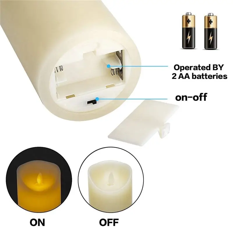 Set Of 3 Flameless Candles 4In 5In 6In Real Wax Not Plastic Pillars Include Realistic Dancing LED Flames Remote Control