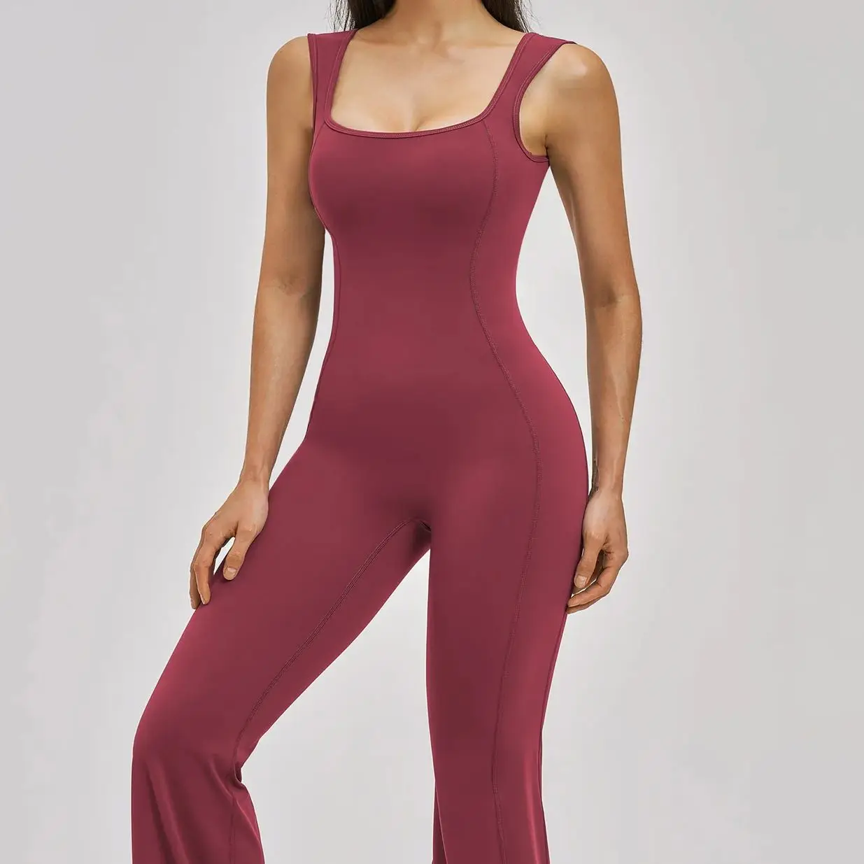 

Спортивный комбинезон Ningyu для йоги, цельный, быстросохнущий, с эффектом подтяжки бедер, микро-клеш, для фитнеса и тренировок, женская одежда для спортзала