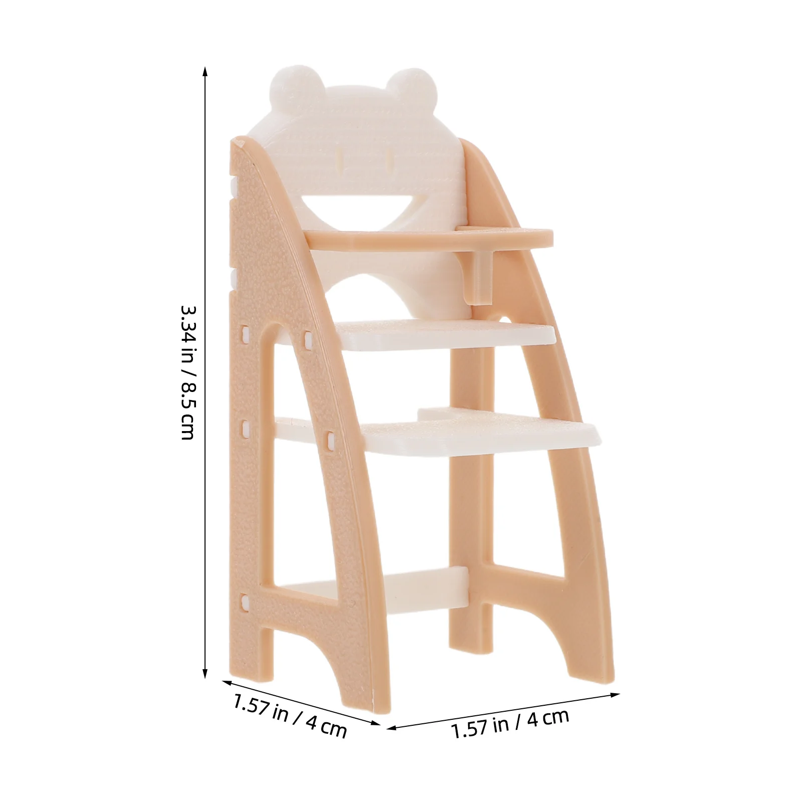 Cadeira alta para bebês, realista, 1:12, casa de bonecas em miniatura, cadeira de jantar infantil, acessório de móveis, leve, cor brilhante