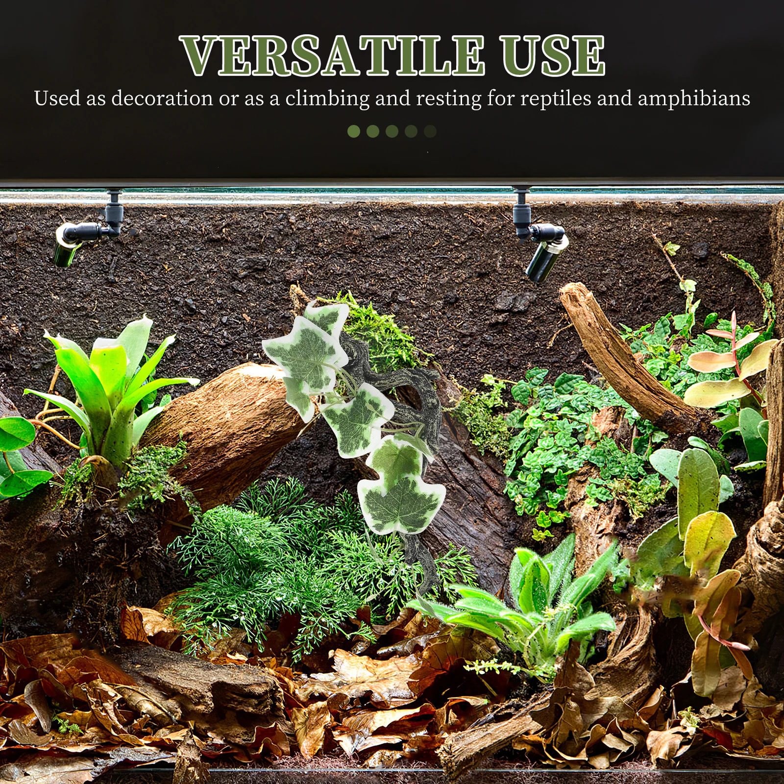 

Realistic Reptile Tank Accessories Resin Terrarium Plant Decoration Lifelike Fake Climbing Resting Spot For Amphibians Durable