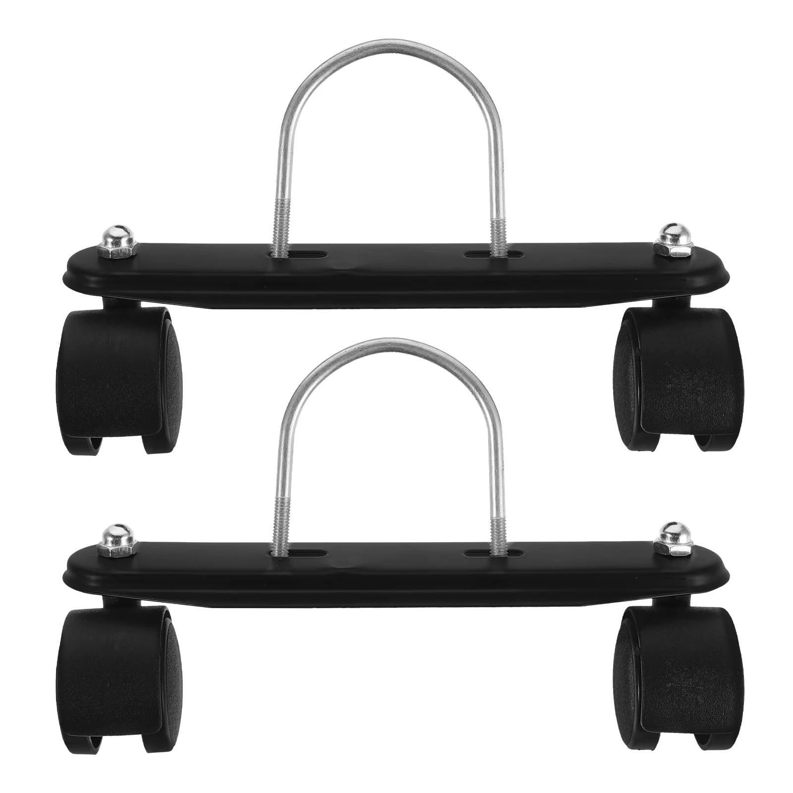 2 juegos de soporte para ruedas de calentador eléctrico, Base de polea para radiador lleno de aceite, soporte giratorio con accesorios para calentador de ruedas