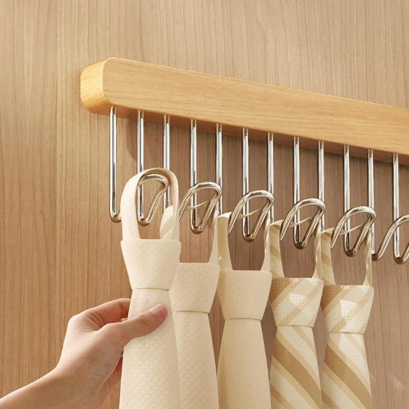8/12 السنانير قابل للسحب شماعات ملابس خشبية متعددة الوظائف البرازيلي تخزين شماعات الحائط خزانة شماعات الملابس المنظم