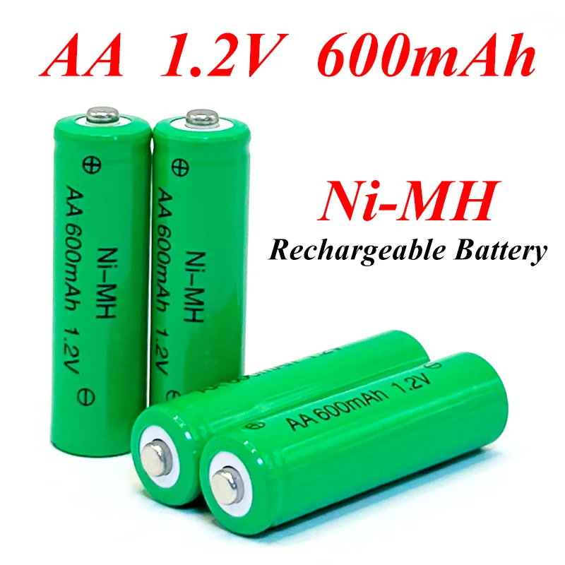 

AA 1,2 В 600 мАч NI-MH аккумуляторная батарея для камеры, микрофона, фонарика, пульта дистанционного управления, MP3, MP4-плеер, электробритва