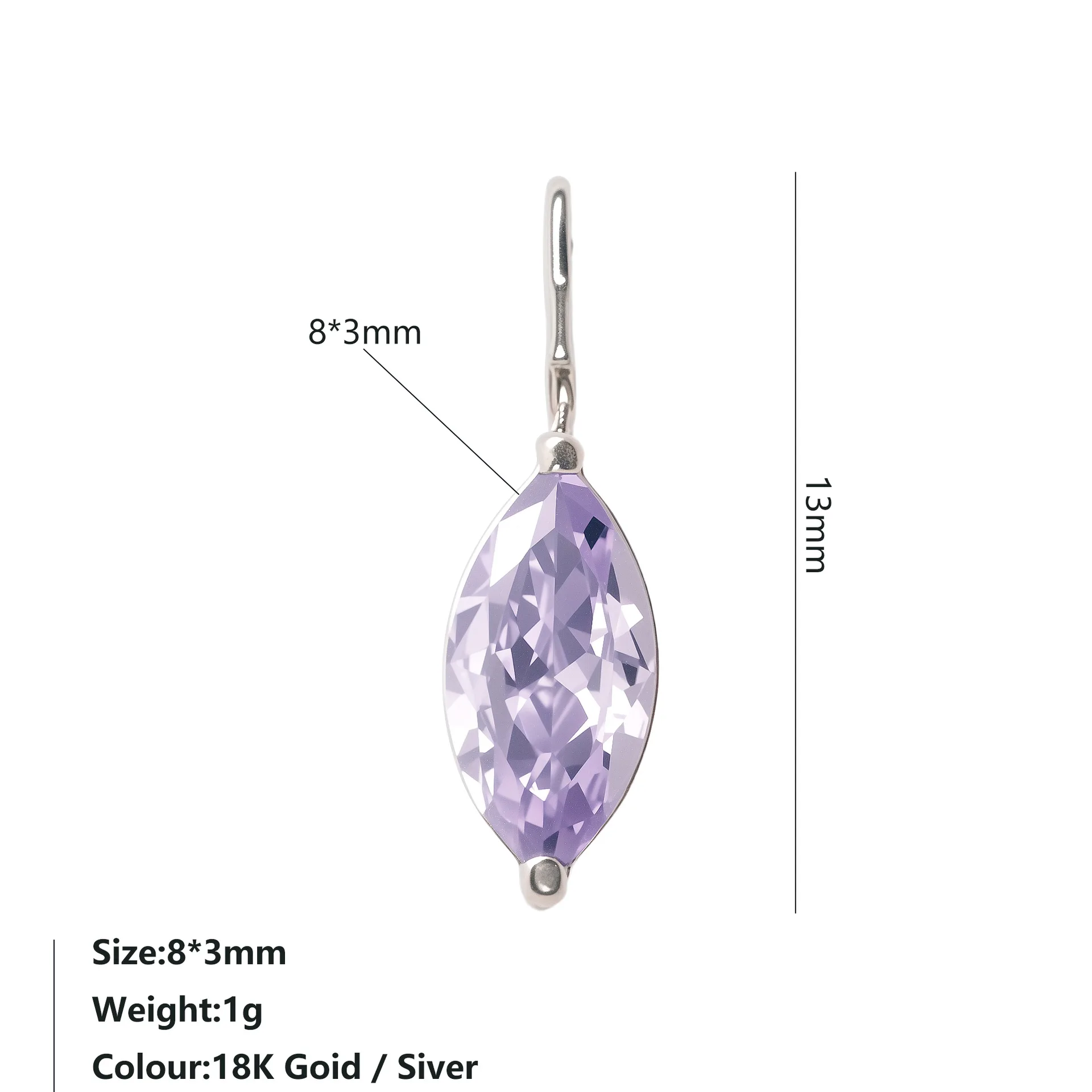 Tiny Marquise Crystal Charms for DIY Earrings