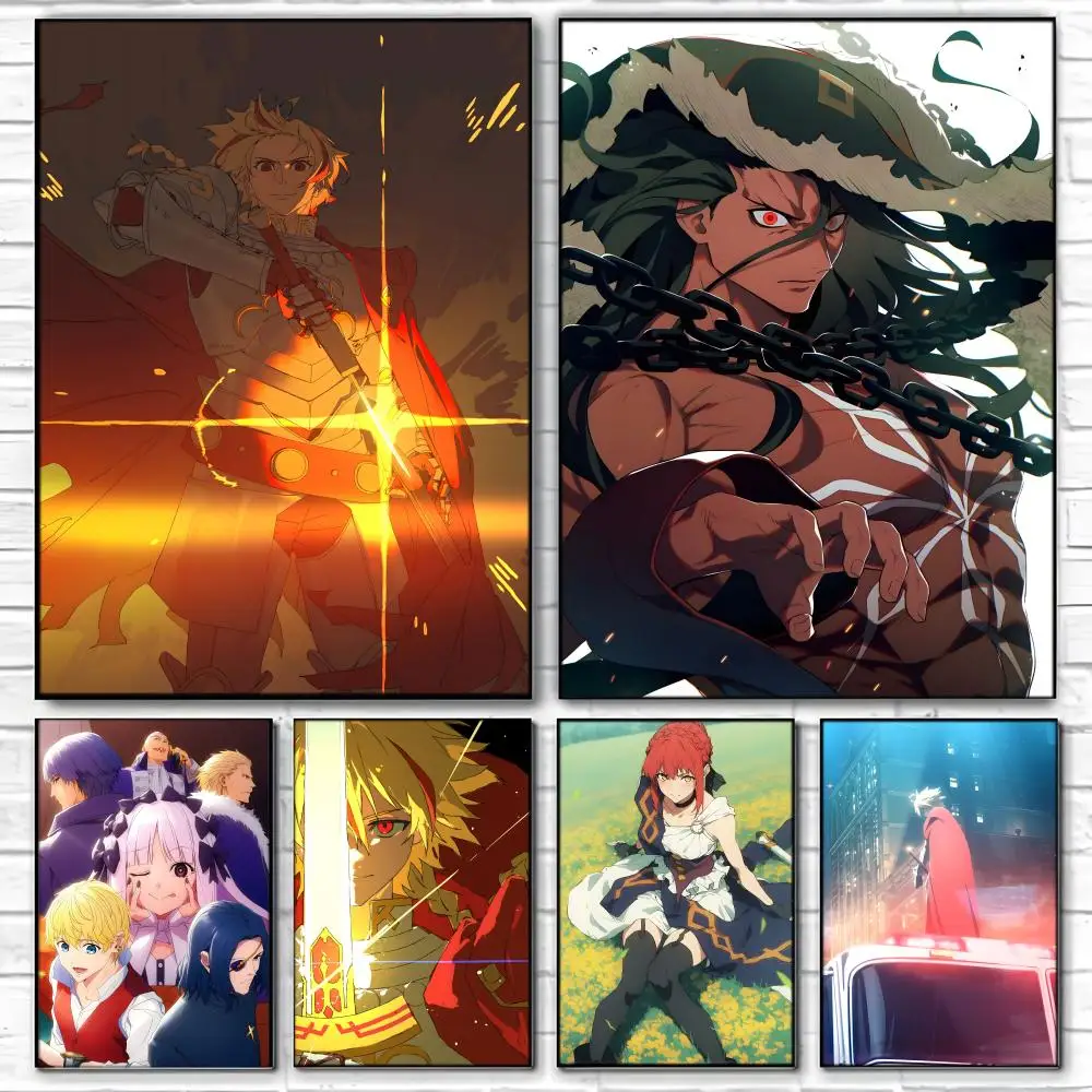 Dark Fantasy Anime F-Fatestrange F-Fake Poster  Self-adhesive Art Waterproof Paper Sticker Coffee House Bar Room Wall Decor