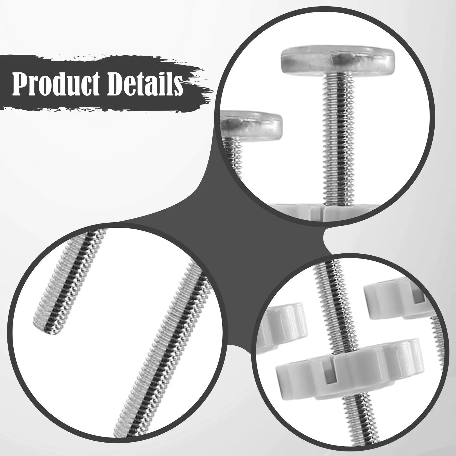 Baby Gate Threaded Spindle Rod, Home Pet Accessory, Screw Hardware Accessories Quick Setup Versatile Use