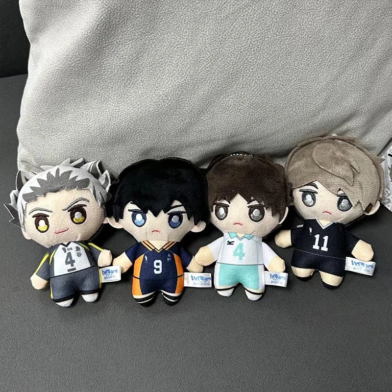 Mini Haikyuu Voleibol Plush Toy, boneca recheada, Hinata Shoyo, Tobio, Kageyama, Yu Nishinoya Plush Pendant, Keychain Toy Gift, 10cm