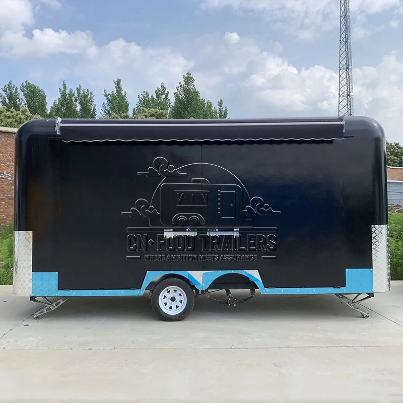 

CN Food Trailer Mobile Bar Stage Trailer Food Truck Retro Vintage Custom Built Food Trailer DJ Booth Events Trailer