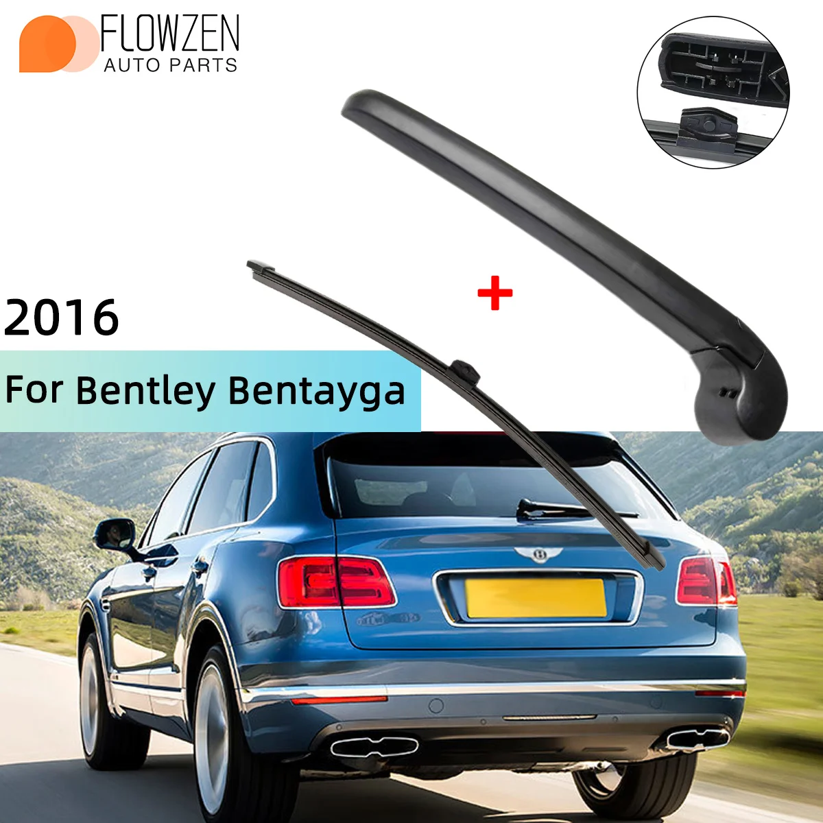 يناسب بنتلي بينتايجا 2016 الخلفية ممسحة الزجاج الأمامي شفرة ممسحة الذراع الزجاج الأمامي مساحات الزجاج الأمامي فرش تنظيف الملحقات