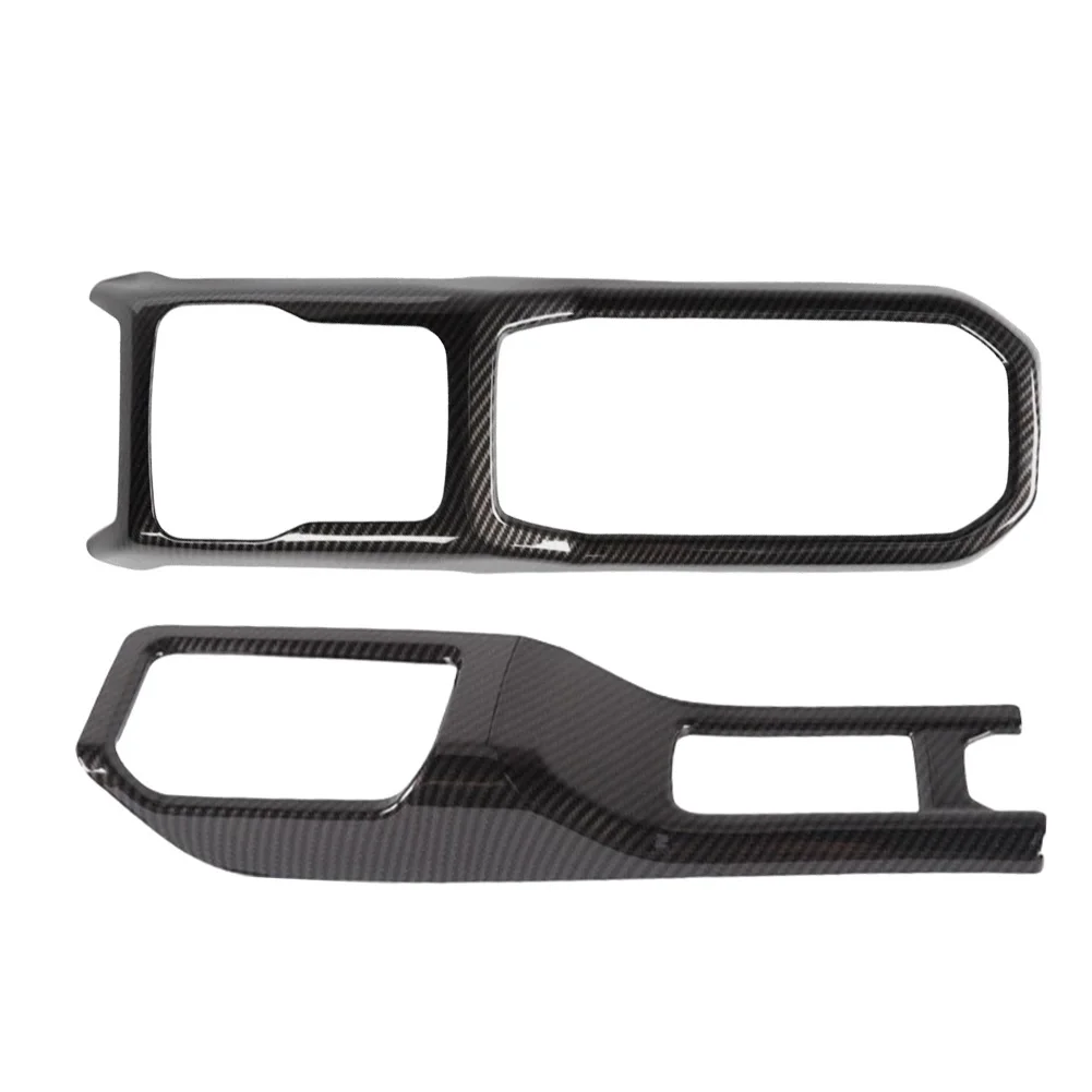 

Upgrade Your For Jeep For Wrangler For JL 2018 2022 with Carbon Fiber Gear Shift Panel Trim Cover for a Sporty Interior