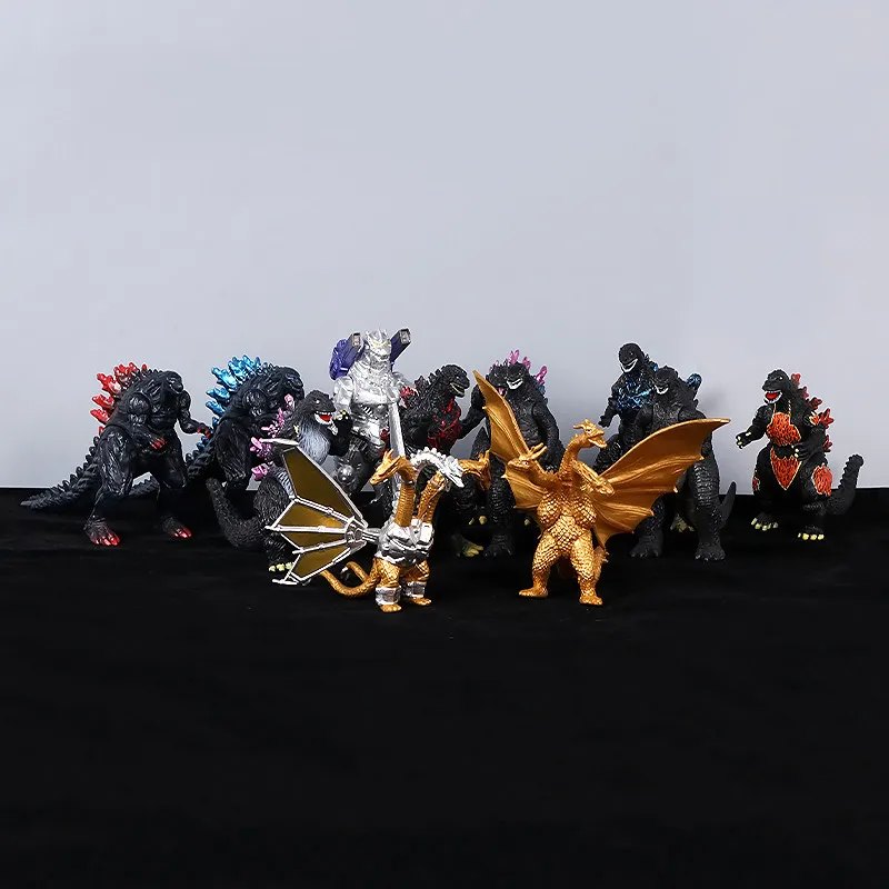 2024 neue 10cm Godzilla vs Kingkong Gojira Weich kleber König Ghidorah Action figur bewegliche Gelenke Modell Spielzeug für Kind Junge Geschenk – Detail 7