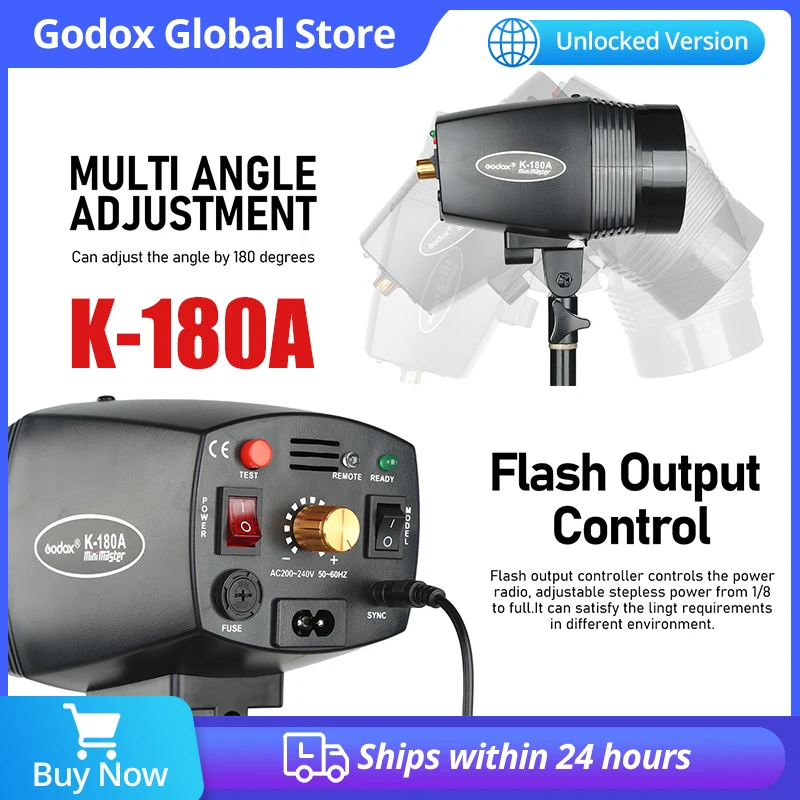 

GODOX K-180A Mini Master 180W Studio Strobe Photo Compact Flash Light Lamp