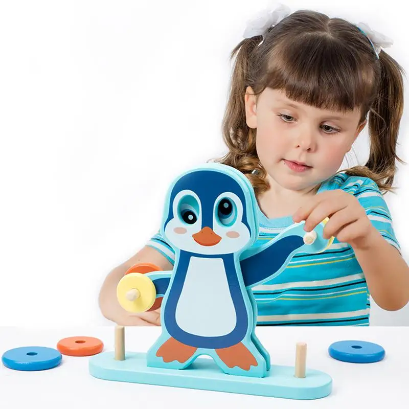 Balance Math Game Wooden Balance Toy Cute Penguin Math Balance Game Math Balance Game Stem Counting Sorting Game Educational