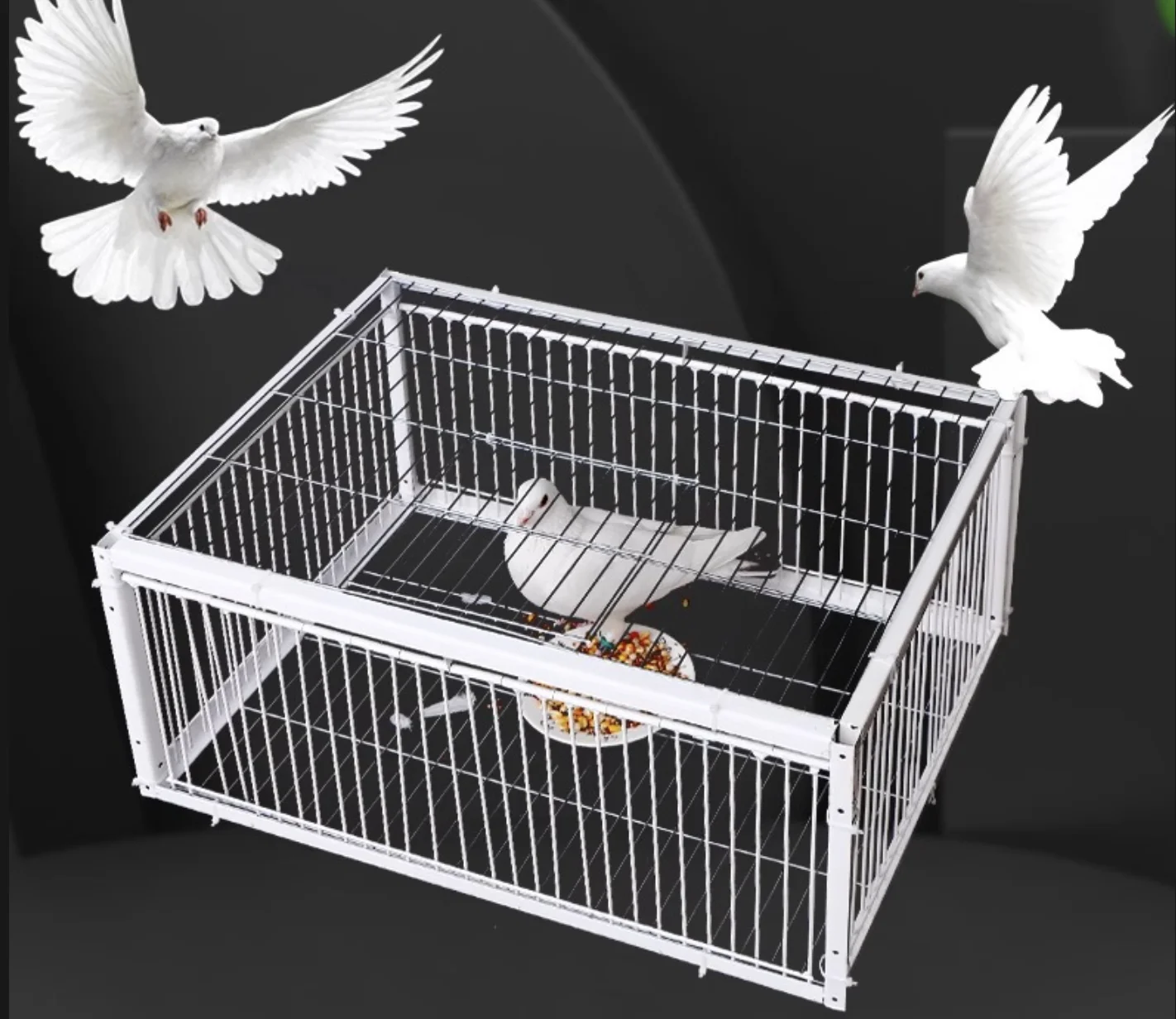 40*30*26cm Foldable galvanised bird trap cage feral pigeon humane way with the one-way entrance trapping pigeons doves In cages