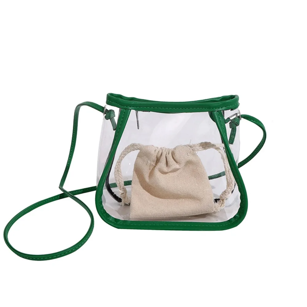 

Creative 2 in 1 Clear Crossbody Bag Waterproof Portable shoulder bag PVC Casual Women's Bag travel