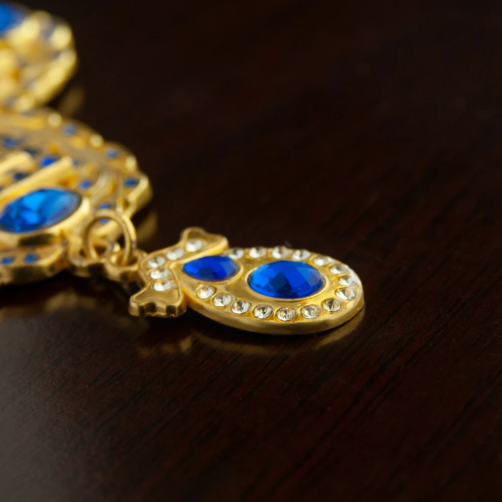 HTISOK Orthodoxes Kreuz-Anhänger, vergoldeter Jesus-Anhänger aus Zinklegierung, Priester-Brustkreuz, Kreuzanhänger – Detail 8