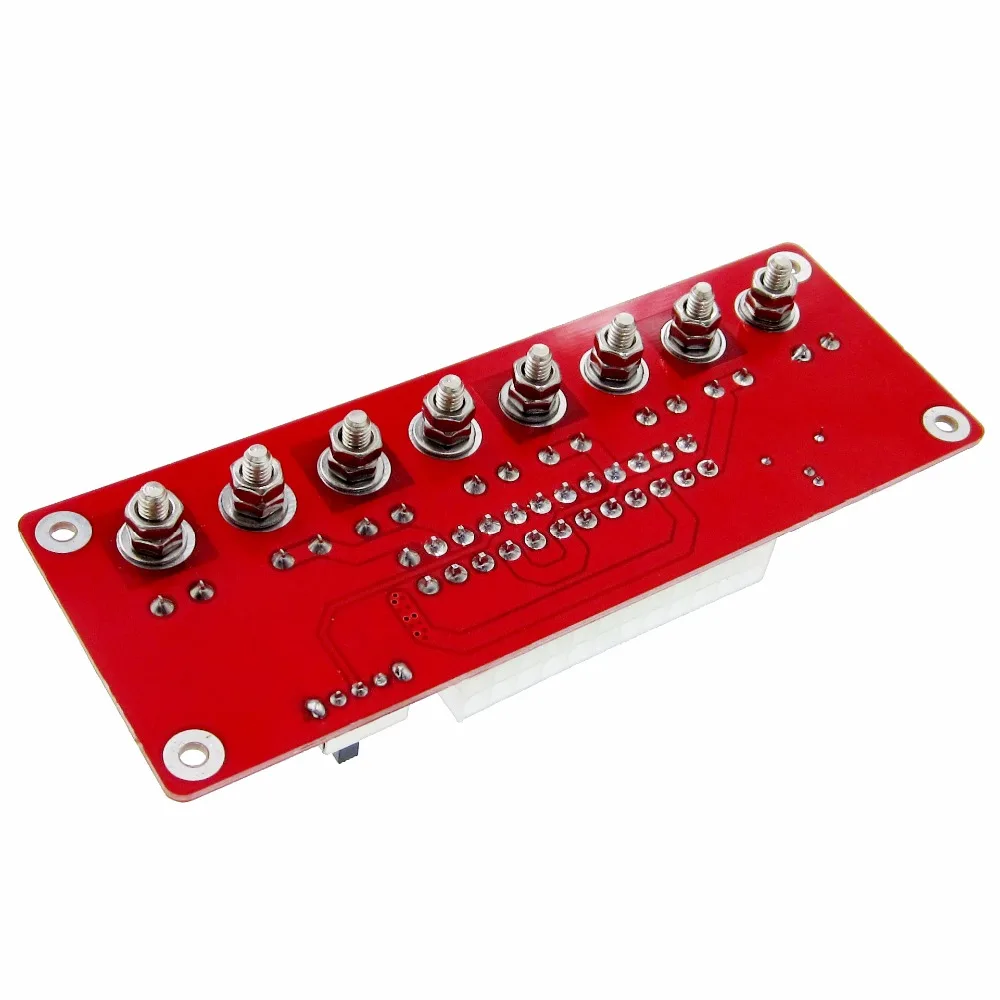 24 Pins ATX Benchtop Power Board คอมพิวเตอร์เชื่อมต่อซ็อกเก็ตอะแดปเตอร์จ่ายไฟโมดูล 3.3V 5V 12V 5A