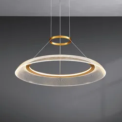 Round Modern Home LED Light for Living Room Modern Chandelier for Restaurant Acrylic Round Ceiling Lighting Lamp for Bedroom