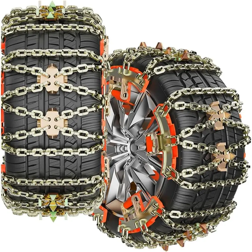 

Tire Chains, Snow Chains for Car/SUV/Pickup, for Tire Width（225-285mm), Adjustable Universal Emergency Thickening Chains, 6PCS