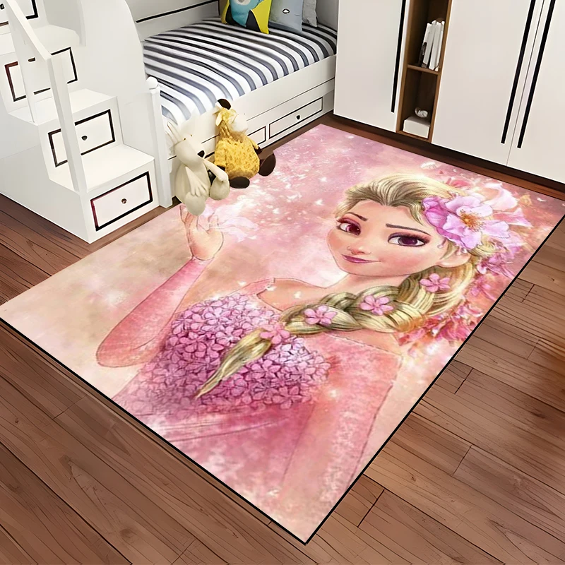 Disney Frozen Cartoon Ice Sister Large Area Rug Carpets Home Living Rooms Children\'s Kids Bedroom Sofa Doormat Floor Mats MINISO