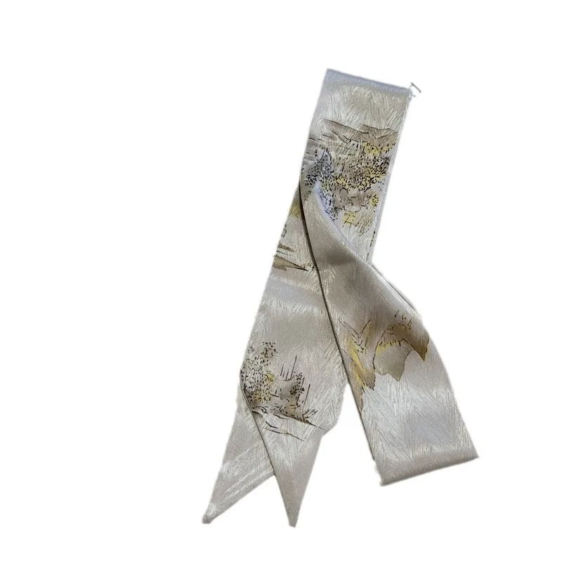 Style Hair Band Spring and Summer Versatile Niche High Sense Silk Scarf Tied Bag Ribbon Belt Decorative Small Scarf Hair Band