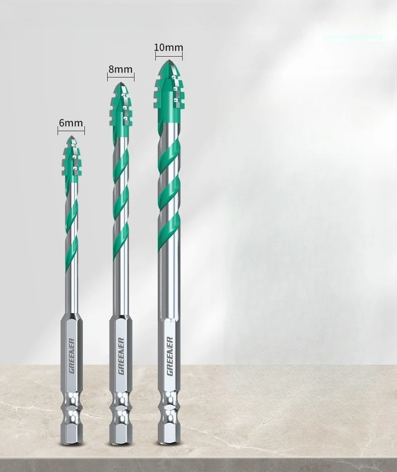 6/8/10/12mm 4-Blade Zaagtand Excentrische Boor Spiralen Hoge snelheid Droge Boren Set Hoge Hardheid Beton Metaal Boren