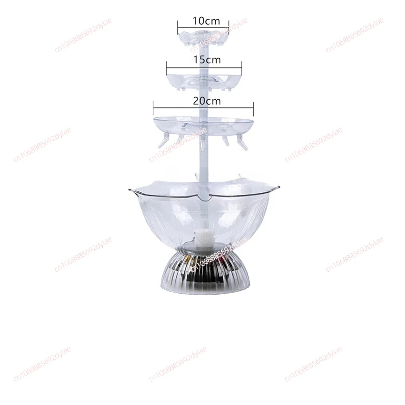 3-Tier Wine Champagne Party Fountain Red Wine Dispenser Juice Drink Beer Waterfall Machine