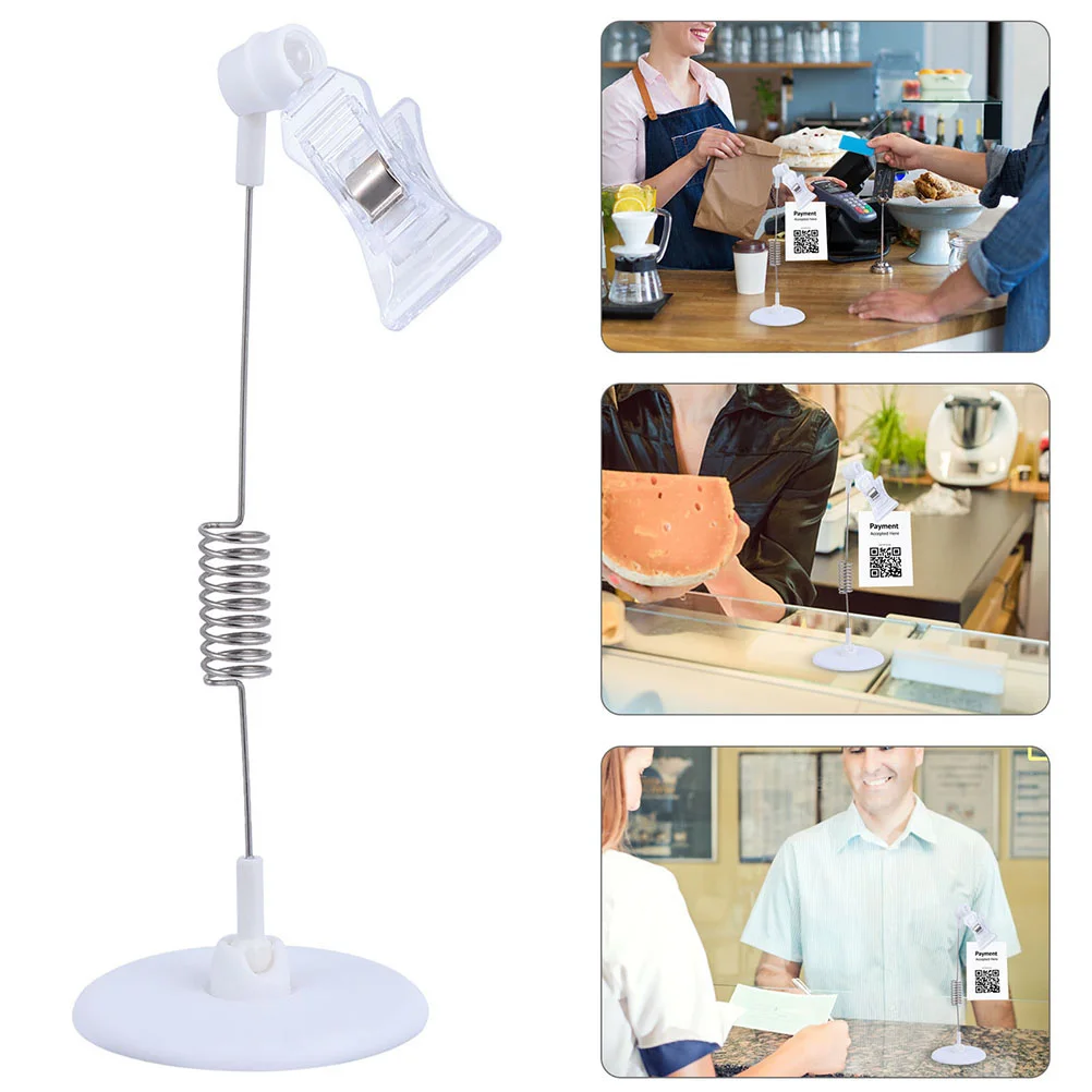 6 Pcs Name Clip Price Tag Holder Shelves Easel Stand Merchandise Sign Display Pop Supermarket