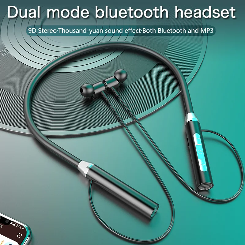 Drahtlose Kopfhörer Fone Bluetooth 5,0 Neckband Kopfhörer Silikon Hifi Stereo Sport Headset Halter Wasserdichte Magnetische Ohrhörer